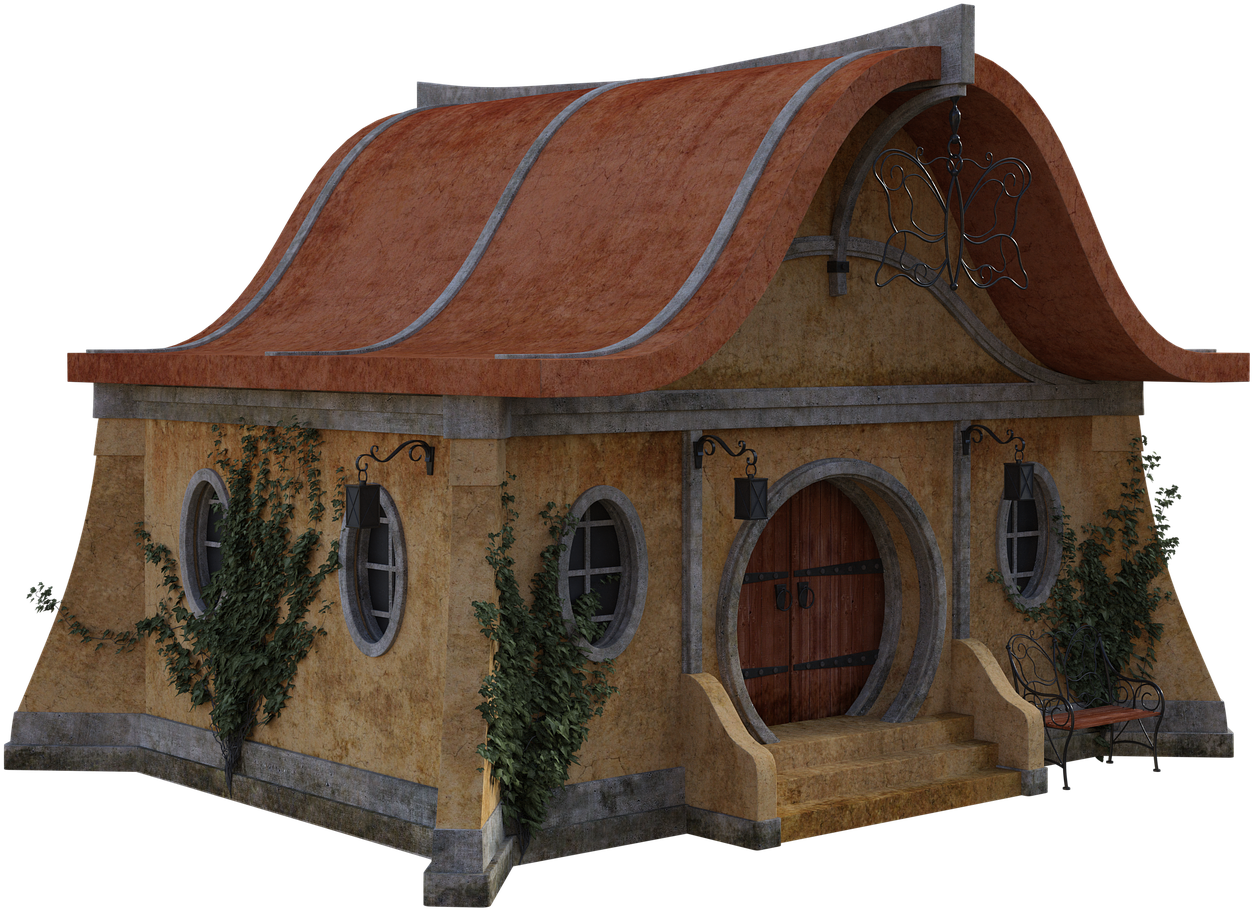 Medieval Style Fantasy Cottage PNG