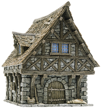 Medieval Style Model House PNG