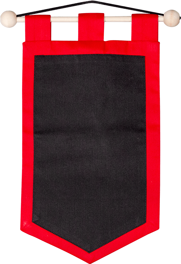 Medieval Style Redand Black Banner PNG