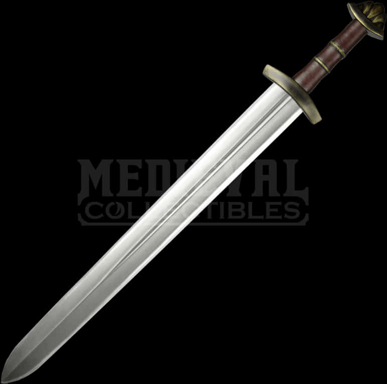 Medieval Sword Black Background PNG