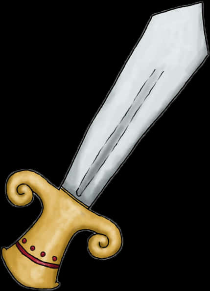 Medieval Sword Illustration PNG