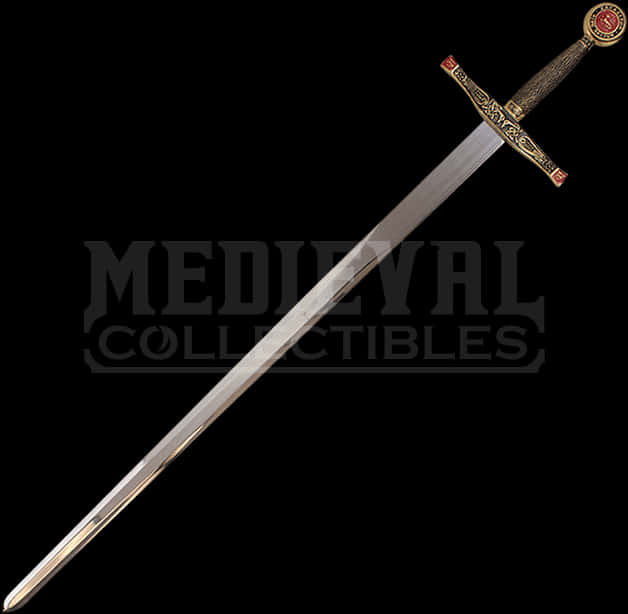 Medieval Sword Ornate Hilt PNG