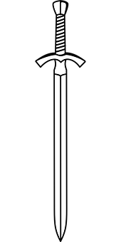 Medieval Sword Vector Illustration PNG