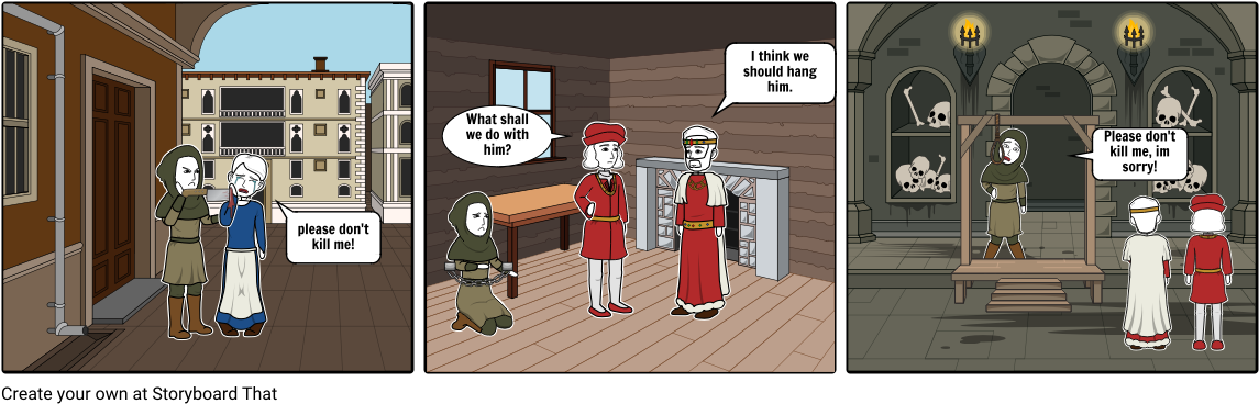 Medieval Trial Storyboard PNG