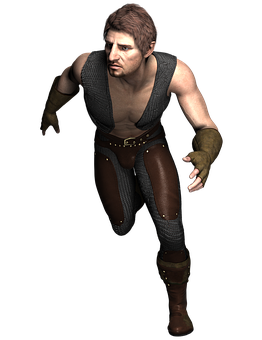 Medieval Video Game Character PNG