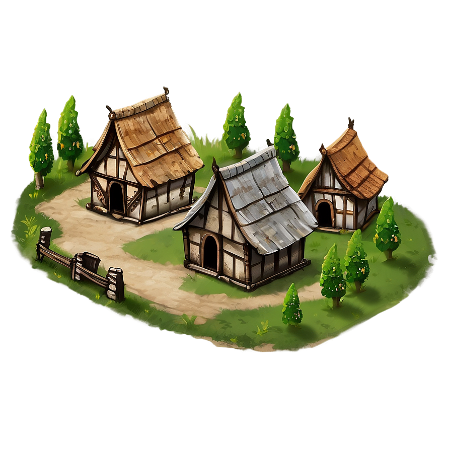 Download Medieval Village Scene Png 5 | Wallpapers.com