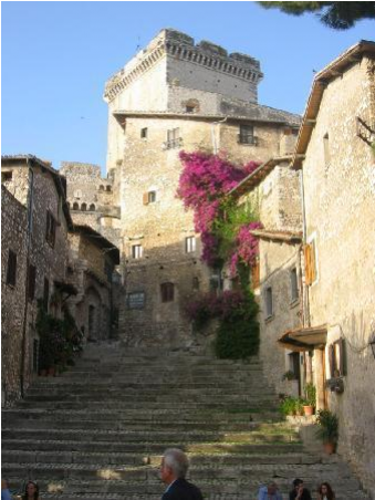 Medieval_ Castle_ Overlooking_ Stone_ Stairway PNG