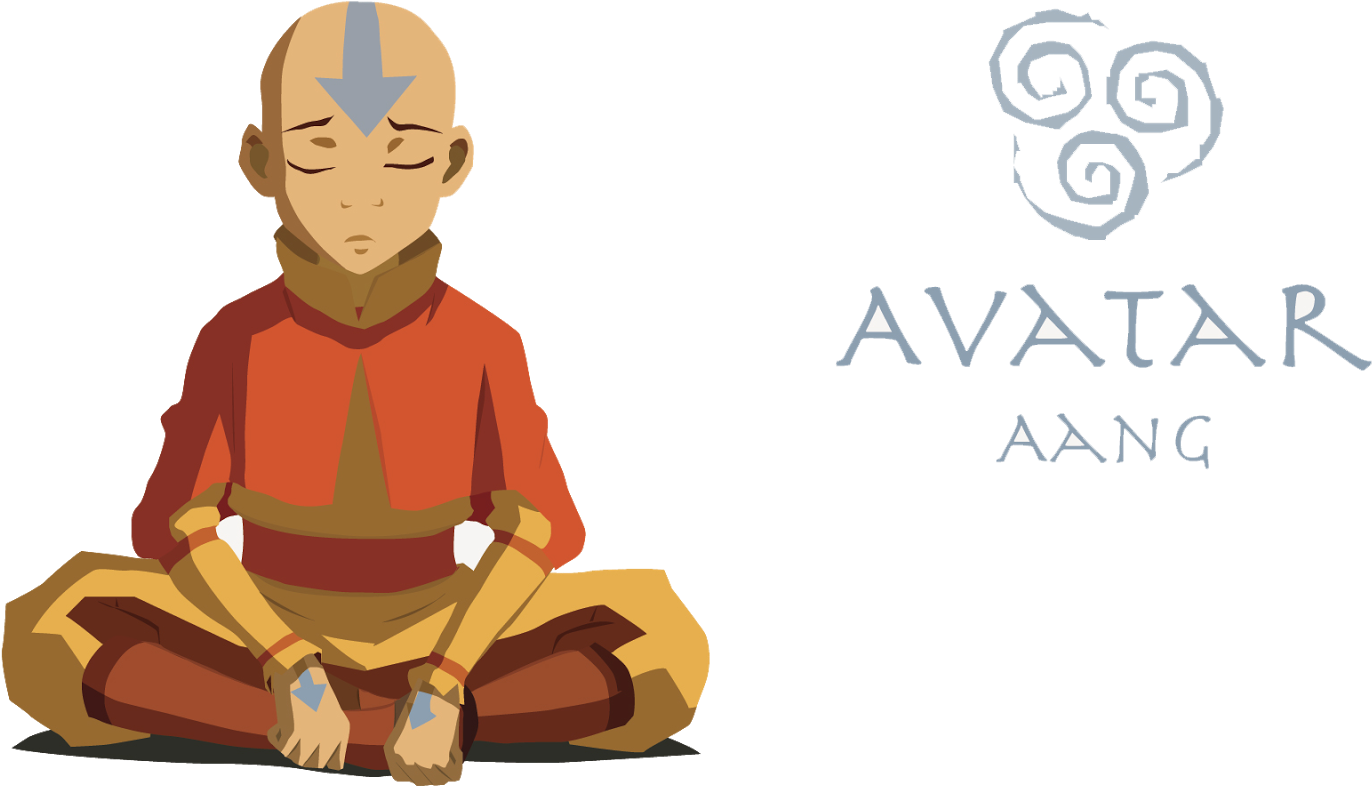 Meditating Avatar Aang PNG