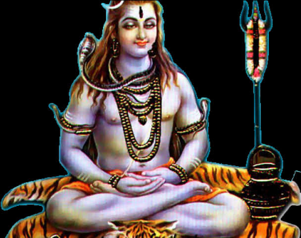 Meditating Lord Shiva PNG