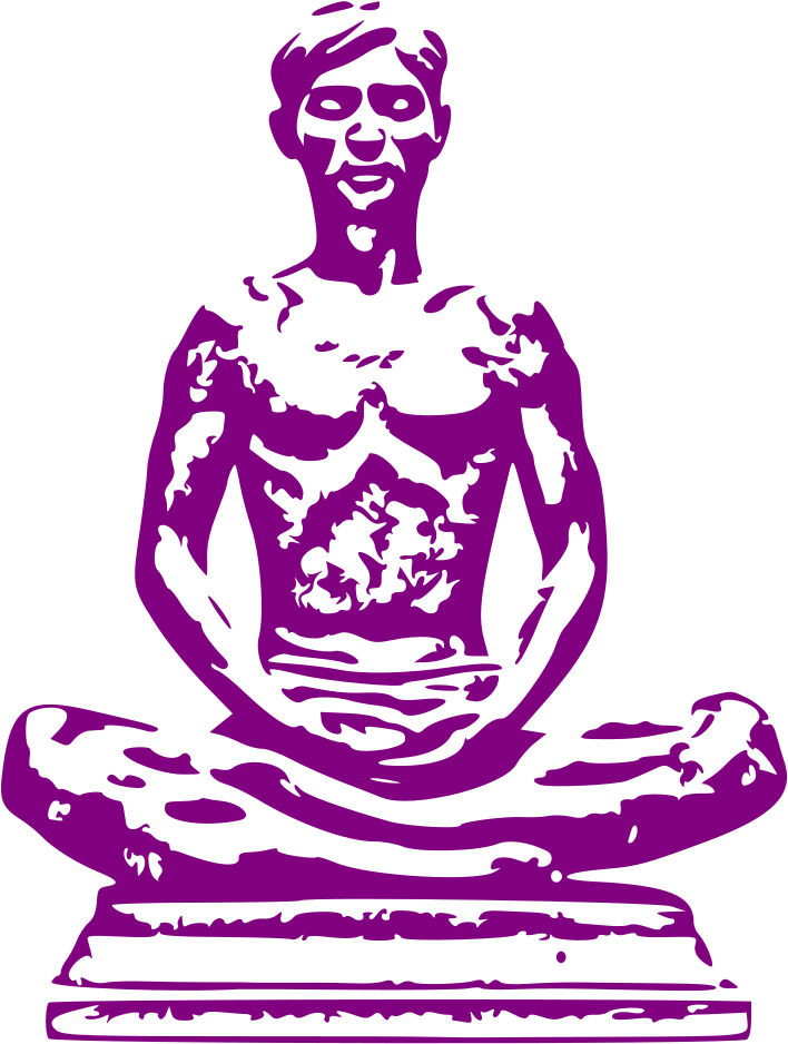 Meditating Man Silhouette PNG