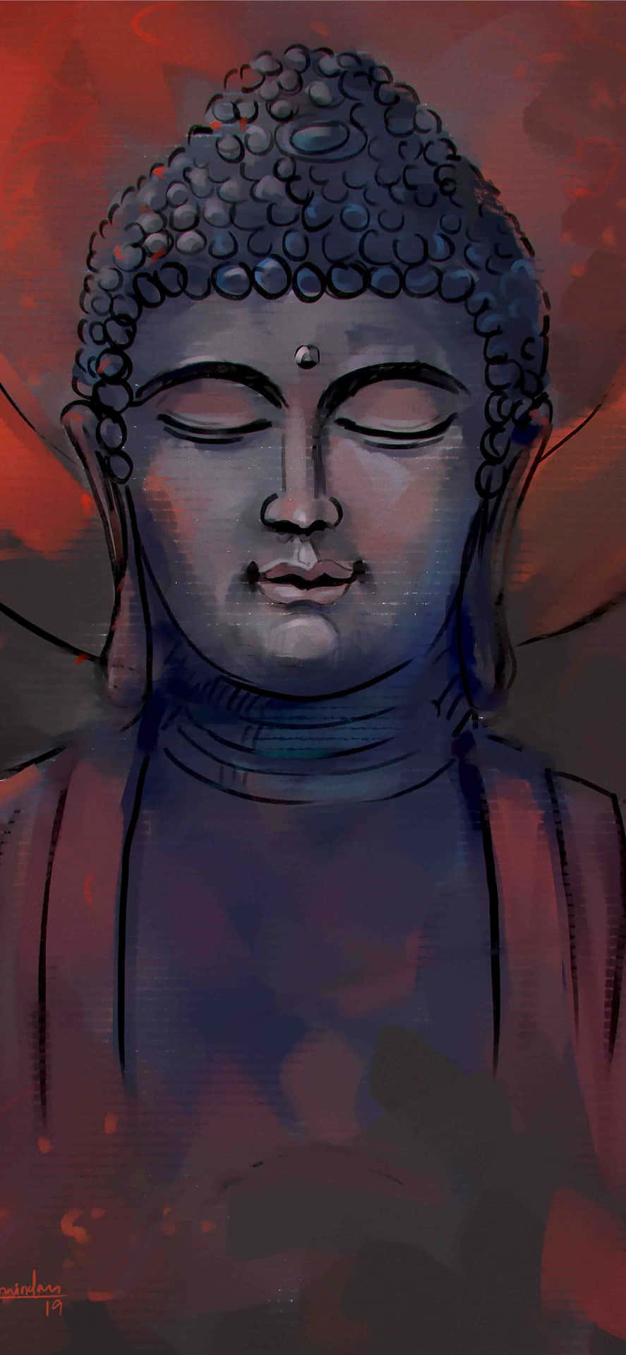 Closed Eyes Meditation Iphone Wallpaper