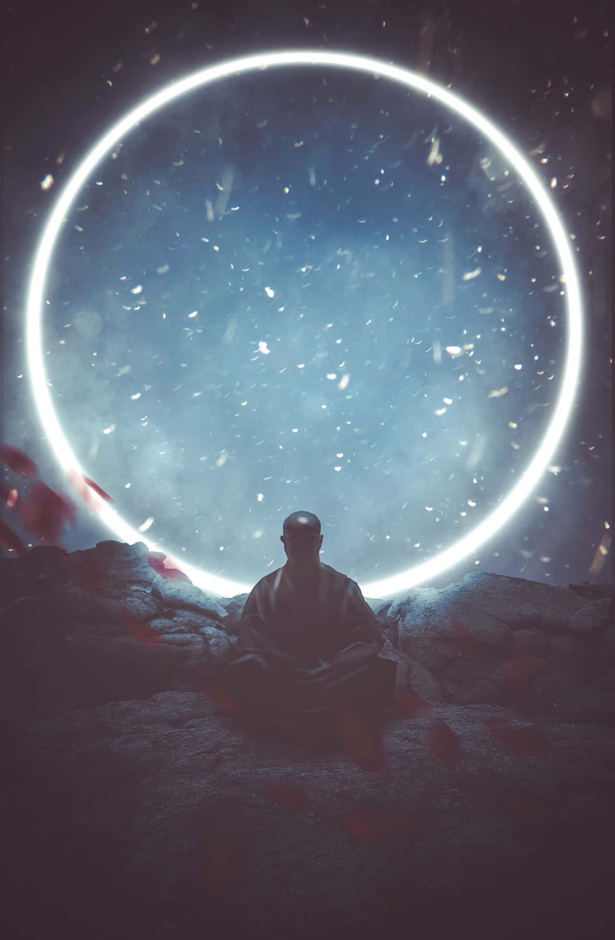 Full Moon Meditation Iphone Wallpaper