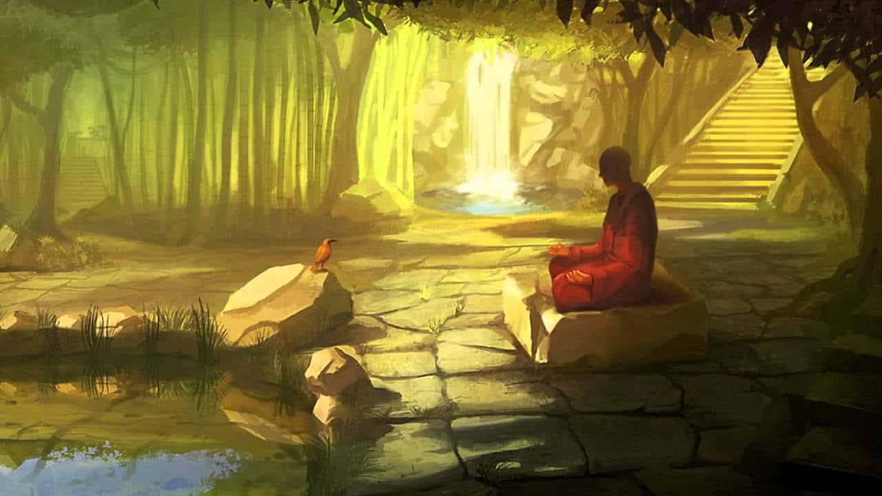 Shaolin Monk Meditation Picture