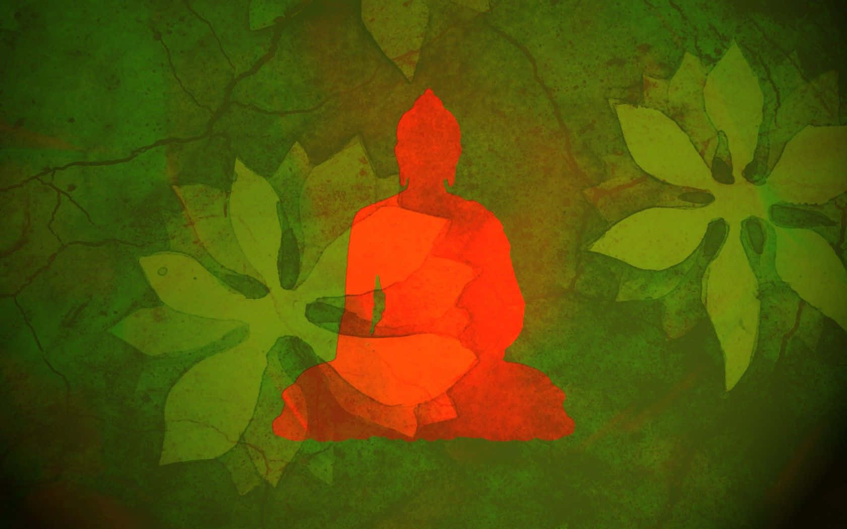 Immaginedipinta Di Meditazione Di Buddha