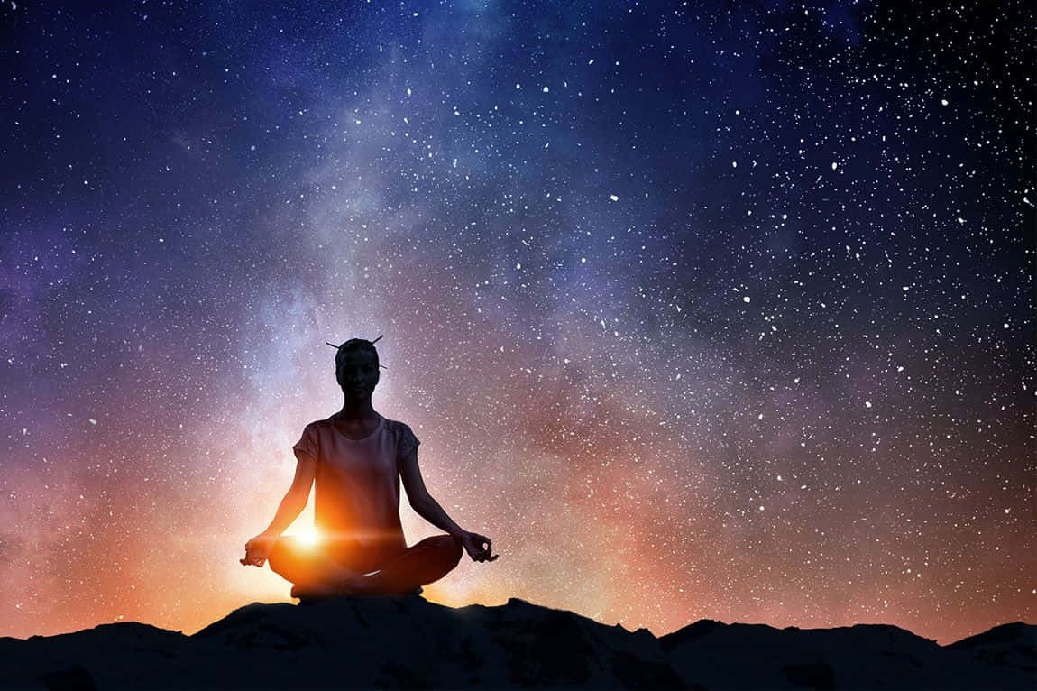 Meditation With Galaxy Sky Picture