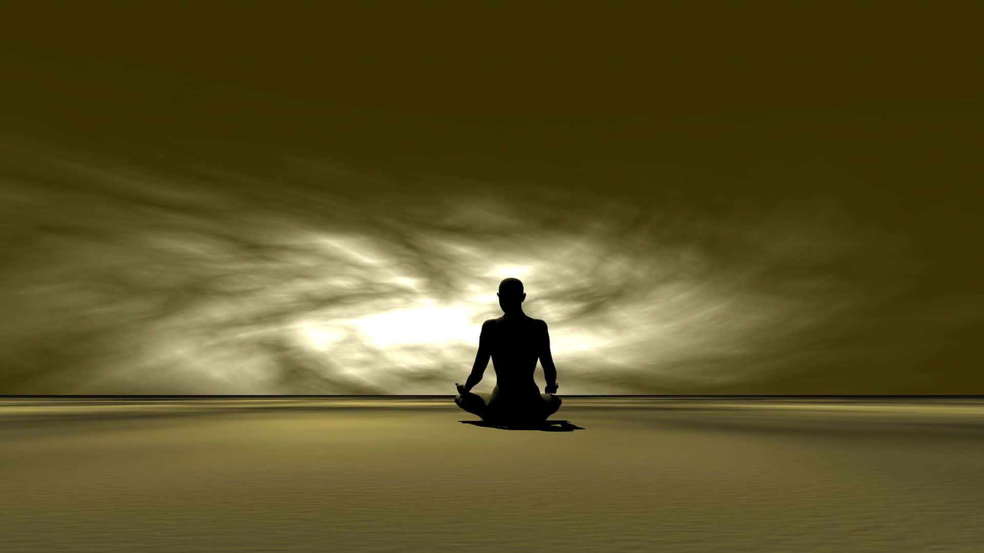 Meditationsbildmed Bred Sandig Yta.