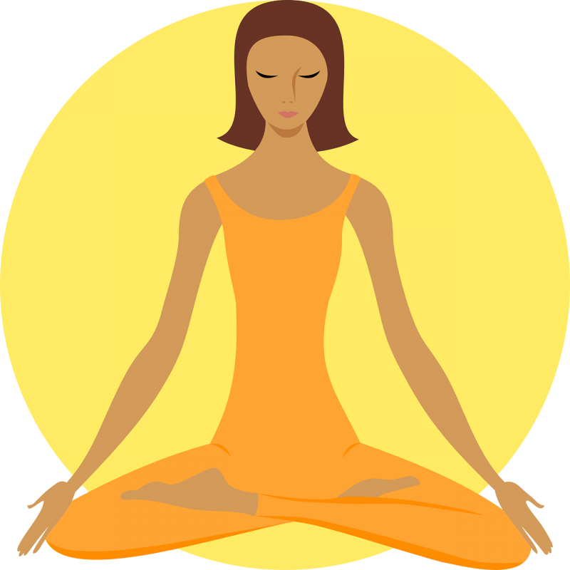 Meditation Pose Illustration PNG