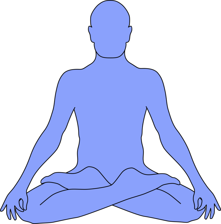 Meditation Pose Outline PNG