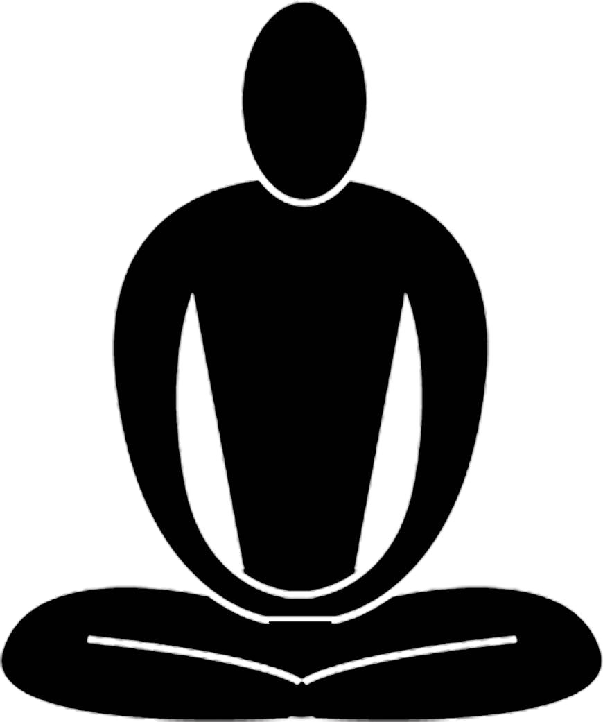 Meditation Silhouette Graphic PNG