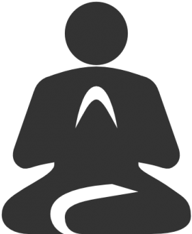 Meditation Silhouette Icon PNG