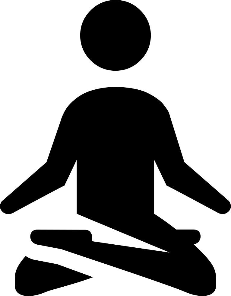 Meditation Silhouette Icon PNG