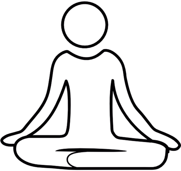 Meditation Silhouette Outline PNG