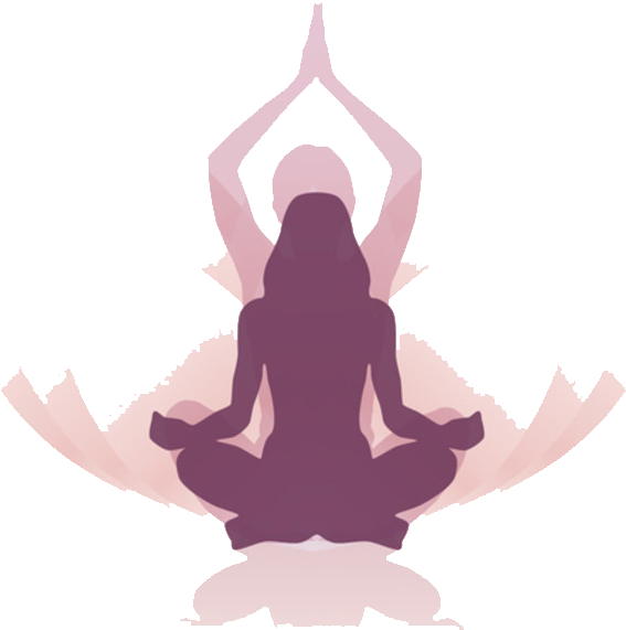 Meditative Silhouette Lotus Position PNG
