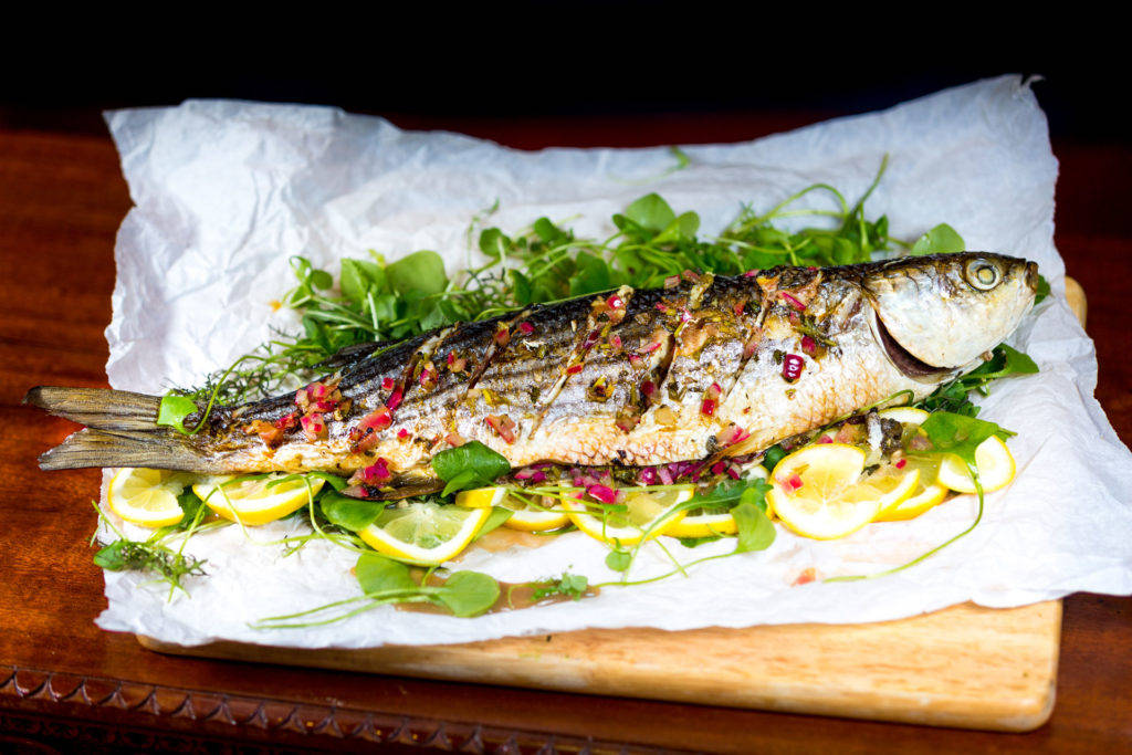 Mediterraneanbaked Gray Mullet Can Be Translated To 
