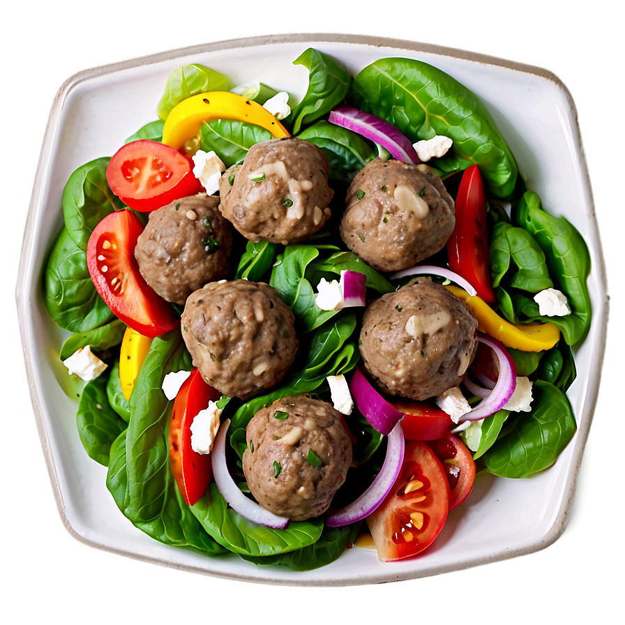 Mediterranean Meatball Salad Png Njr65 PNG