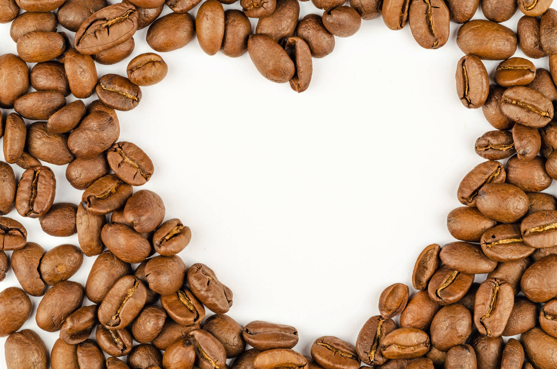 Medium Roast Coffee Beans Heart Wallpaper