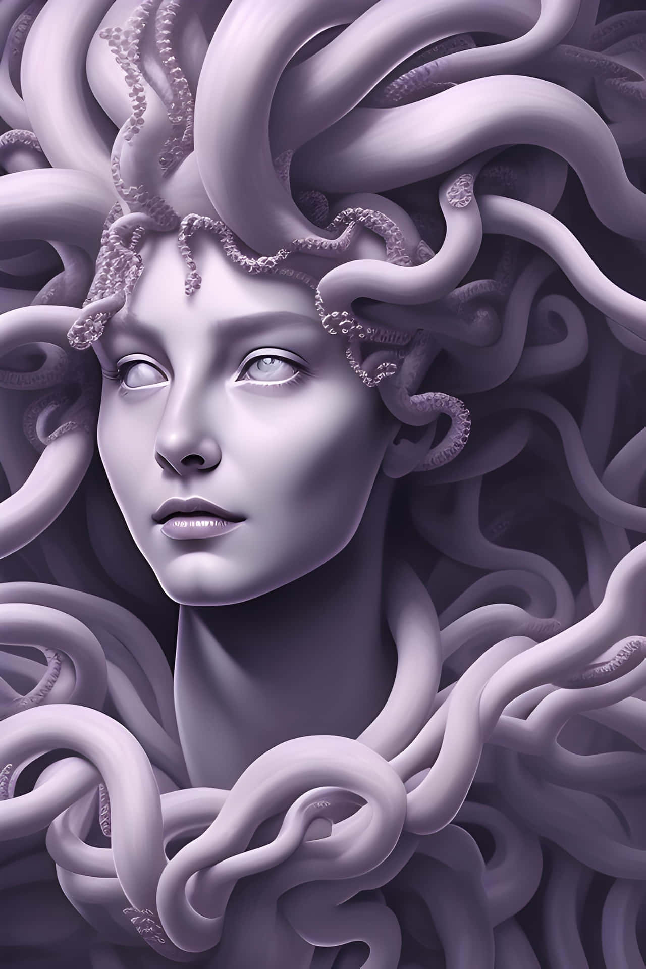Medusa Serpentine Hair Artwork Wallpaper