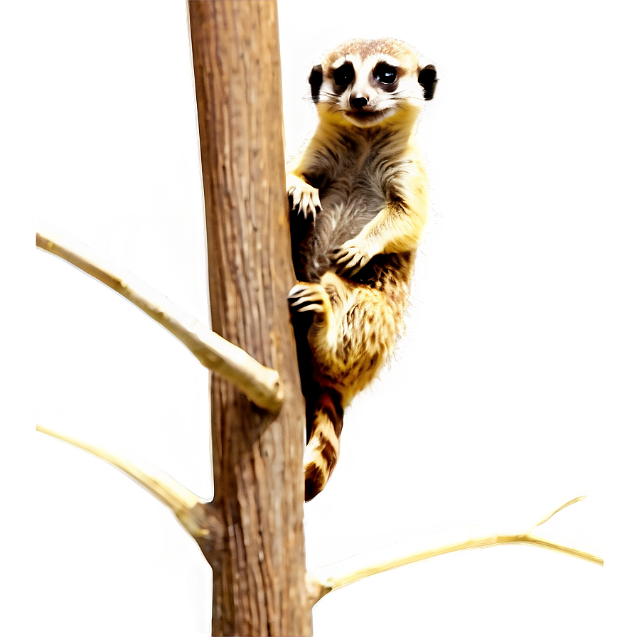 Meerkat Climbing Tree Png Wfs PNG