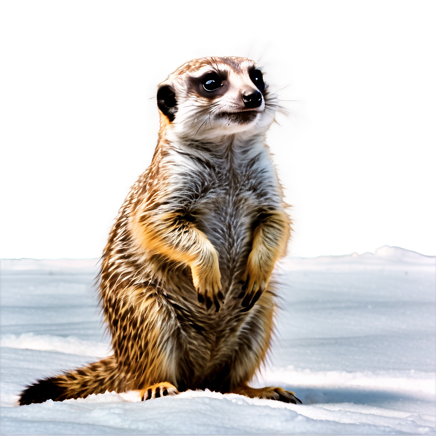 Meerkat In Snow Scene Png 06112024 PNG