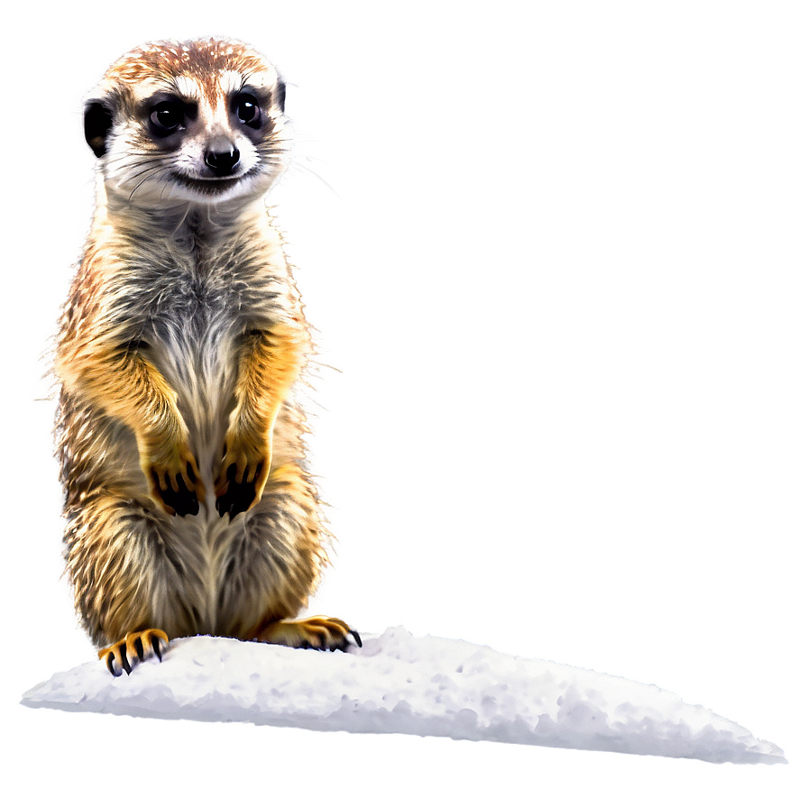 Meerkat In Snow Scene Png Dpp PNG