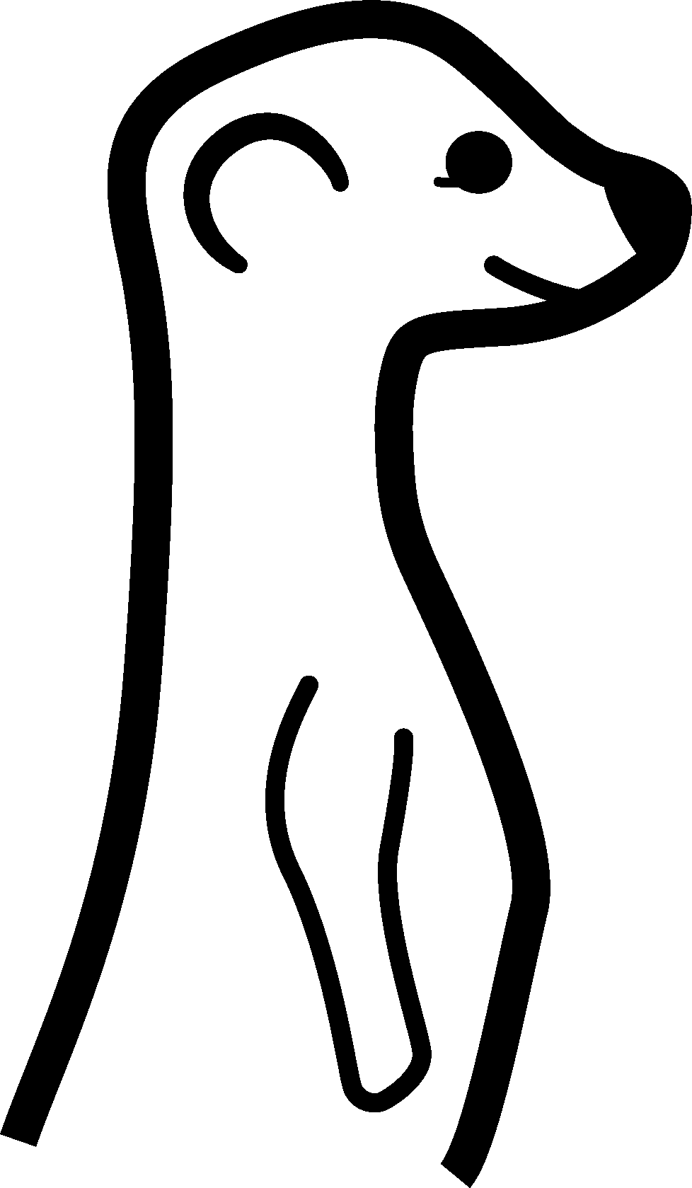 Meerkat Silhouette Graphic PNG