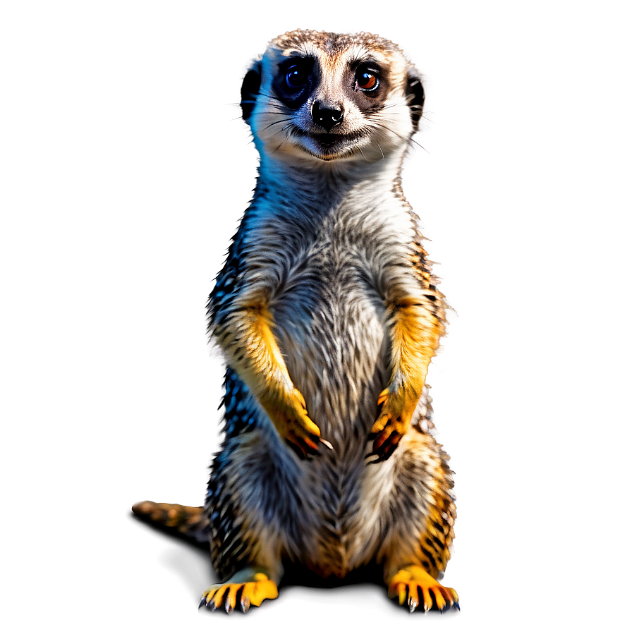 Meerkat With Colorful Background Png 06112024 PNG