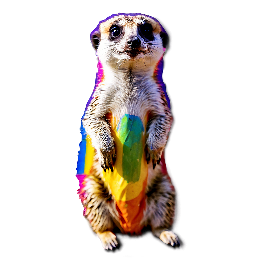 Meerkat With Colorful Background Png 45 PNG
