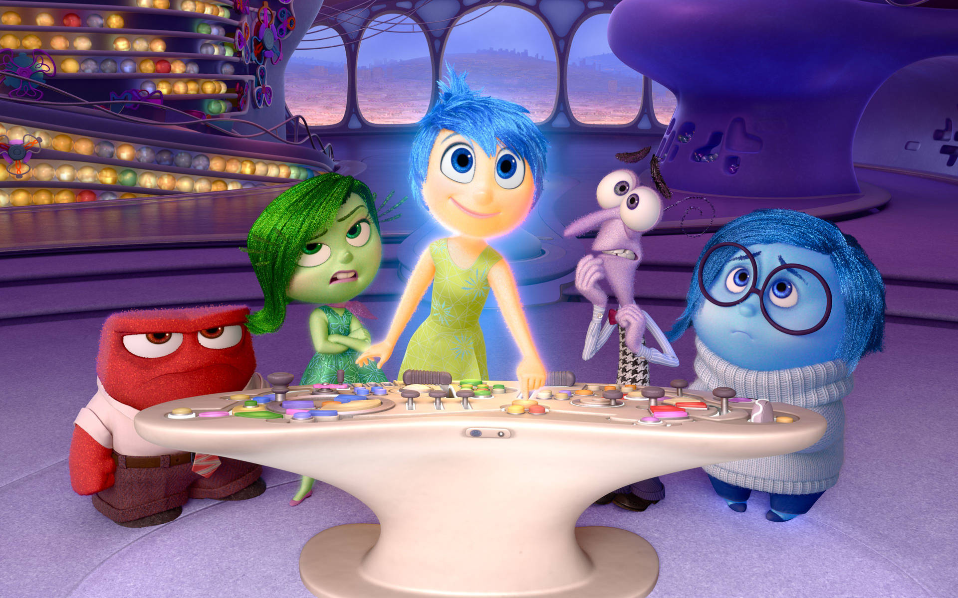 Meeting Of Emotions Inside Out Background