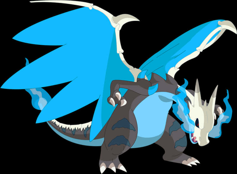 Mega Charizard X Illustration PNG