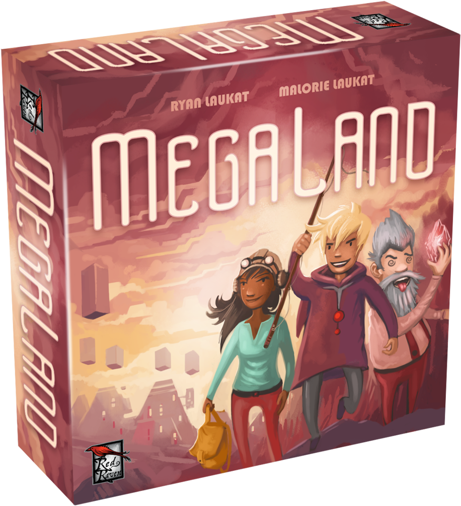 Mega Land Board Game Box Art PNG