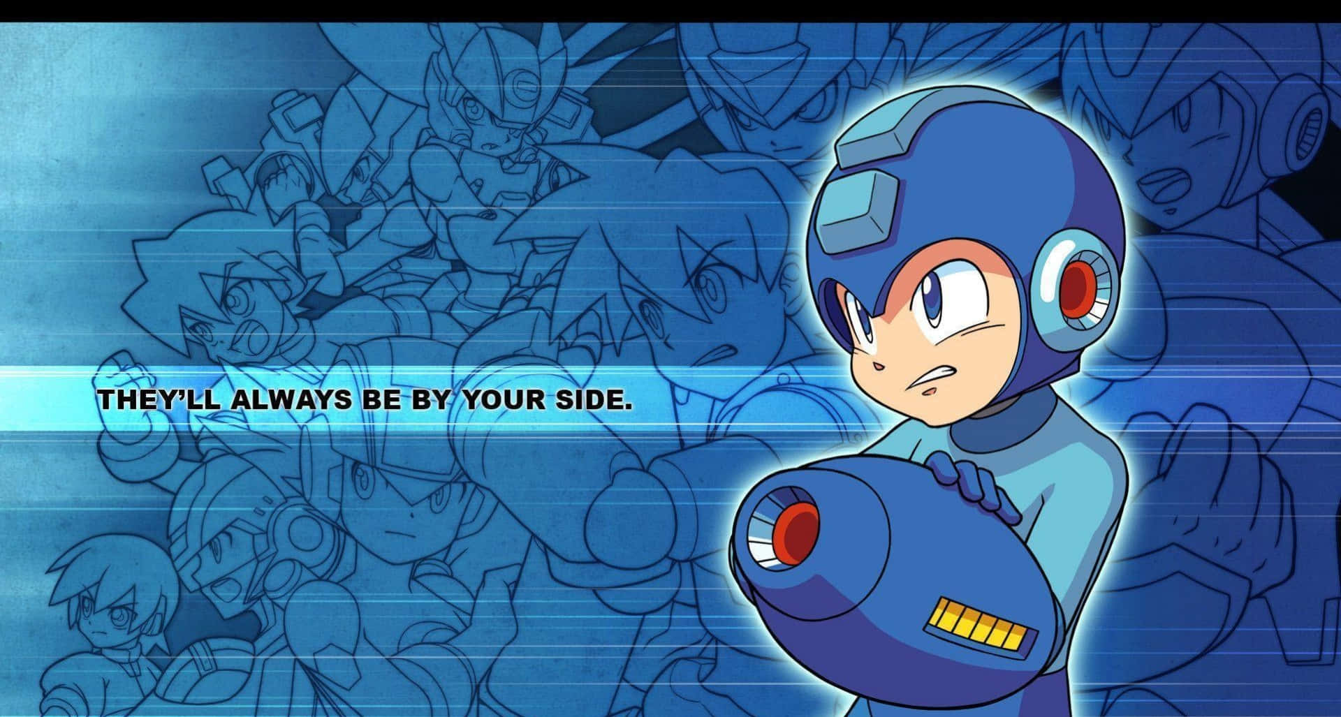Legendariskvideospeletsikon Mega Man Wallpaper