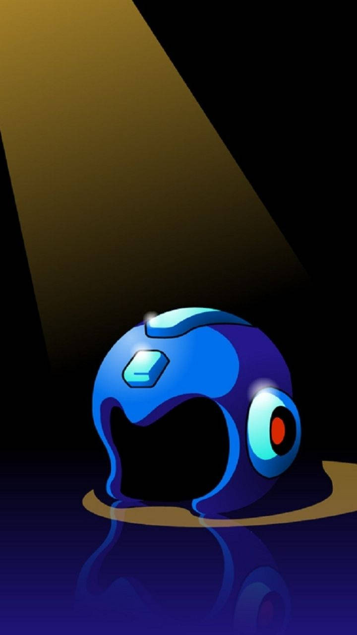 Mega Man Blue Helmet Wallpaper