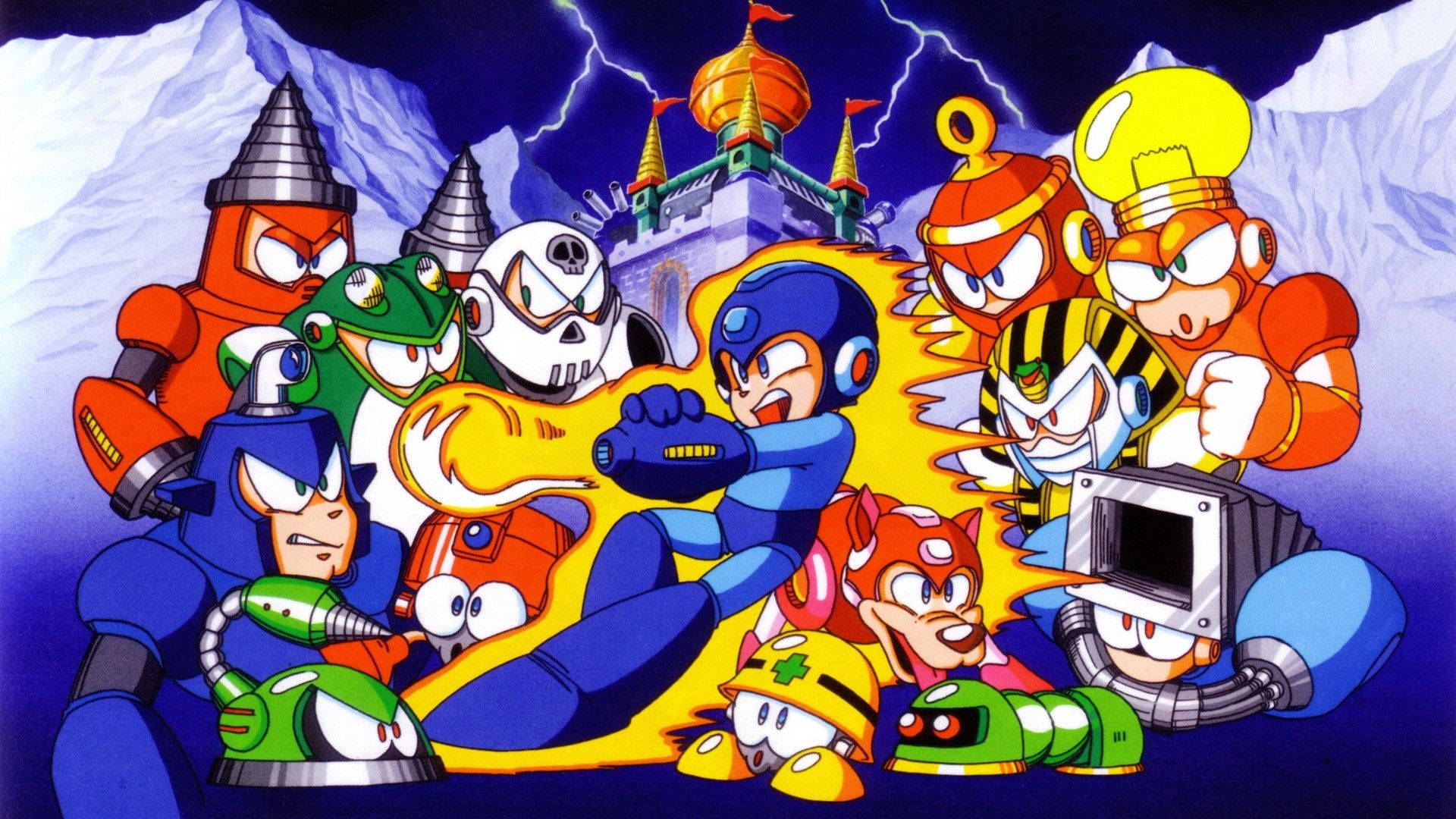 Mega Man Classic Characters Wallpaper