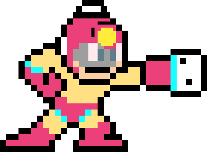 Mega Man Pixel Art PNG