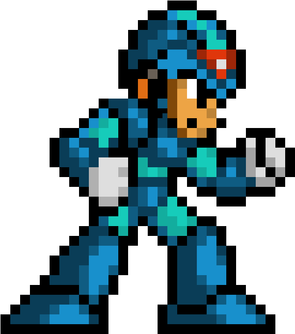 Mega Man Pixel Art Sprite PNG