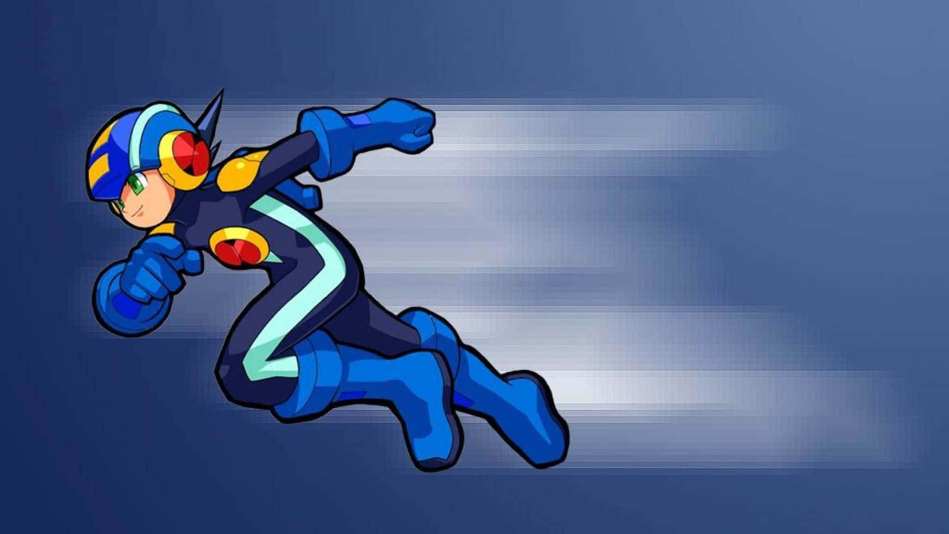 Unpersonaje De Caricatura Corriendo En El Aire. Fondo de pantalla