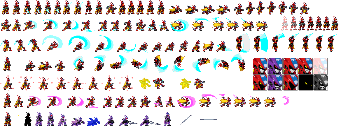 Download Mega Man_ Zero_ Sprite_ Sheet | Wallpapers.com