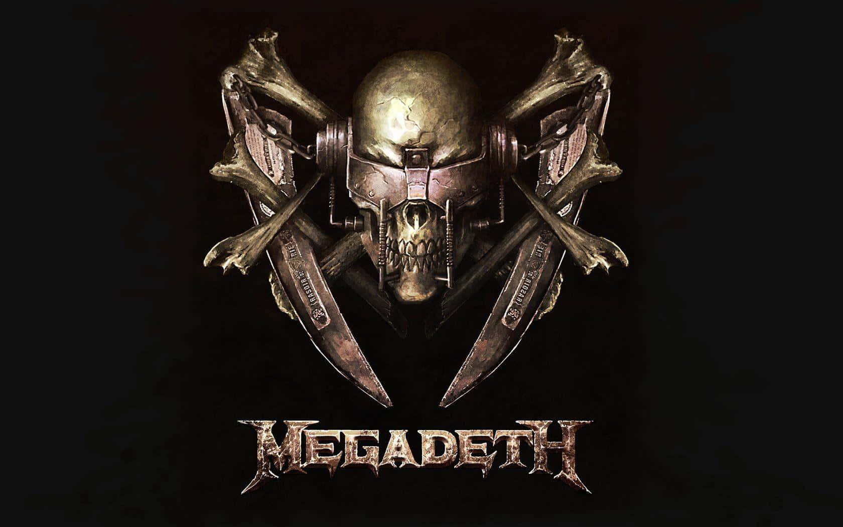 Megadeth Band Logo Skulland Crossbones Wallpaper
