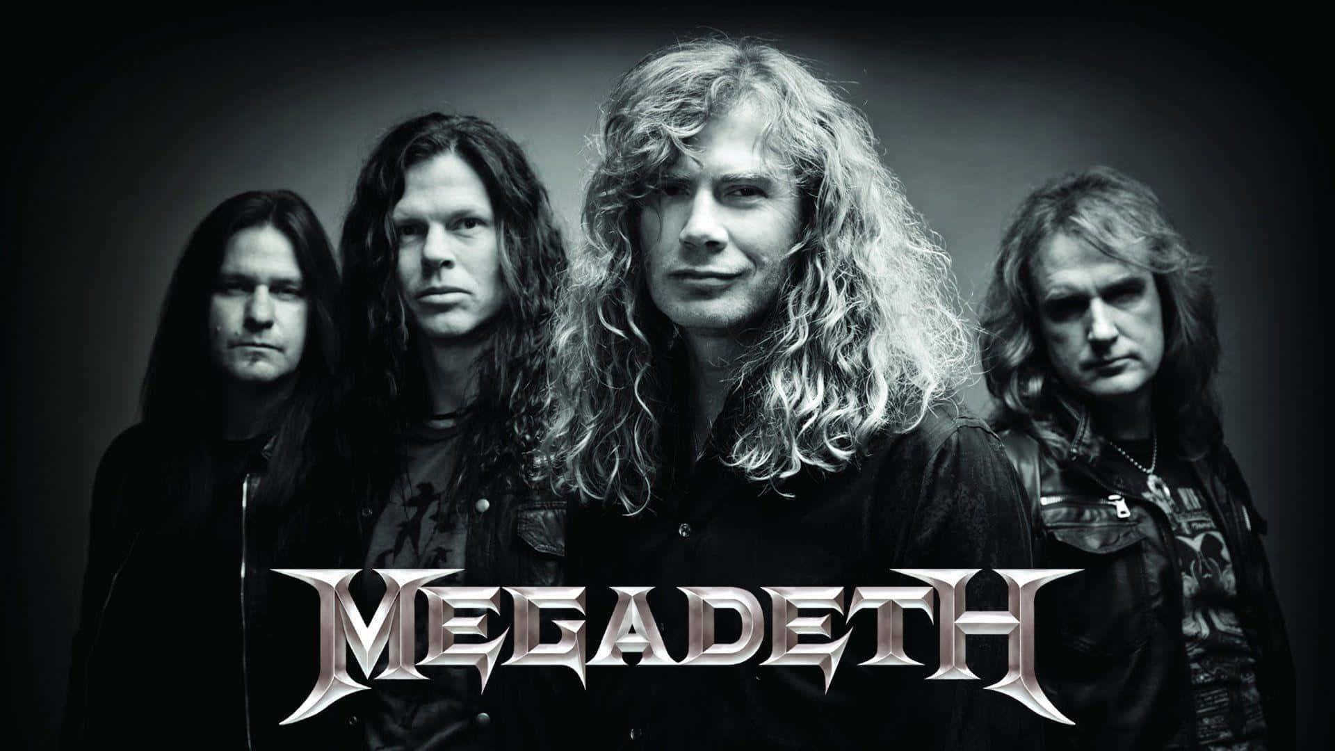Megadeth Band Portrait Blackand White Wallpaper