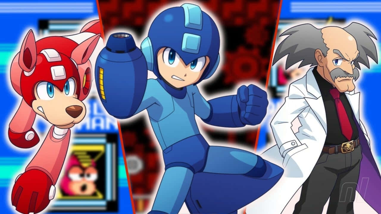 Mega Man Takes On Enemies in a Futuristic World